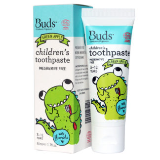 Budsbaby BOO children toothpaste fluoride green apple